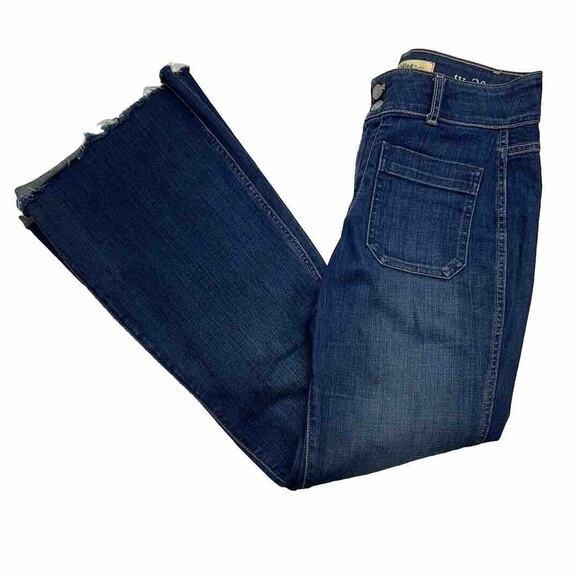 Anthro Holding Horses Bell Bottom Womens Jeans Size 28 Frayed Hem - Picture 10 of 10